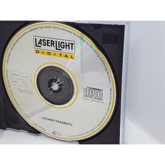1990 Luciano Pavarotti Live On Stage Audio Laser Light Digital CD No Scratches - Picture 9 of 10